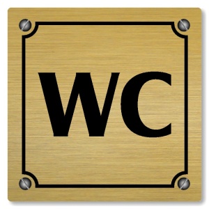 WC, 100x100mm, zlatá, Kansas